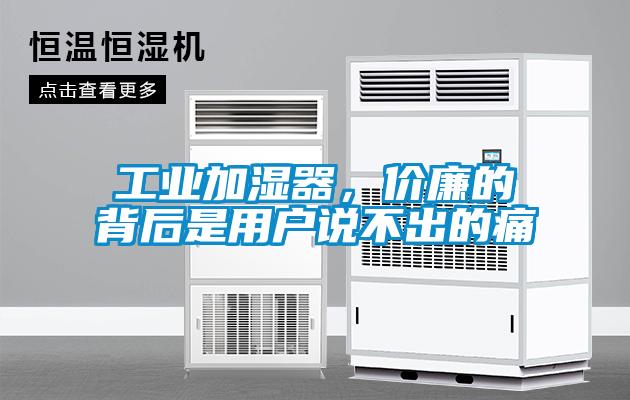 工業加濕器，價廉的背后是用戶說不出的痛