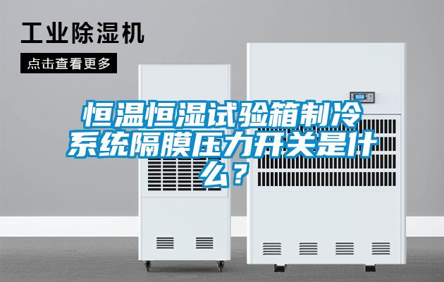 恒溫恒濕試驗箱制冷系統隔膜壓力開關是什么？