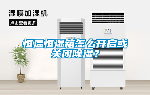 恒溫恒濕箱怎么開啟或關閉除濕？