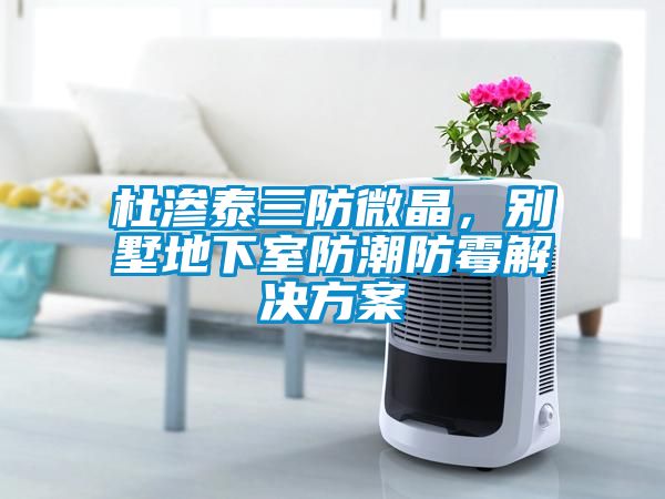 杜滲泰三防微晶，別墅地下室防潮防霉解決方案