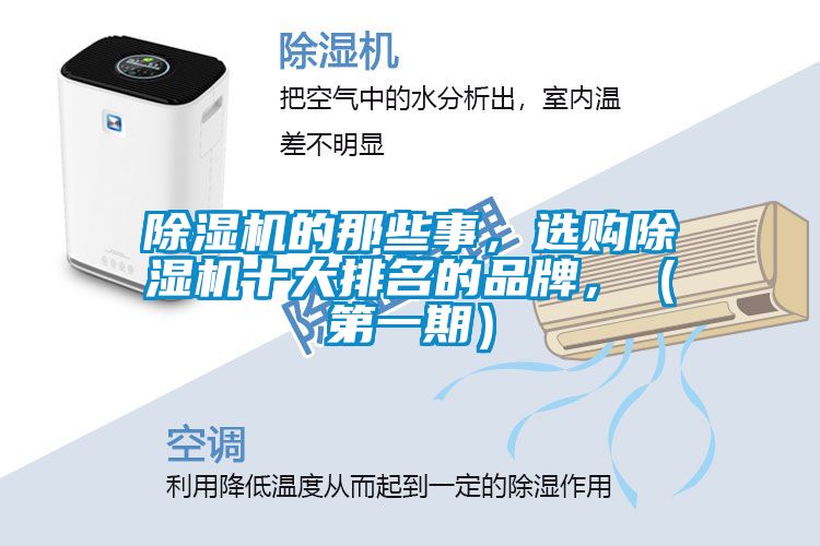 除濕機的那些事，選購除濕機十大排名的品牌，（第一期）